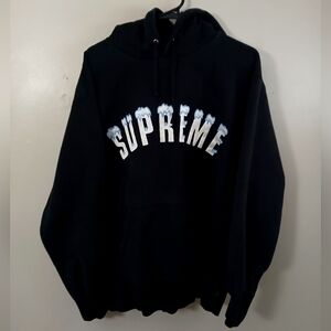 Supreme Black Ice Frozen Hoodie LG